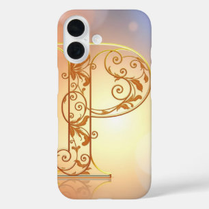 Artistic Transparent Letter P iPhone 16 Case