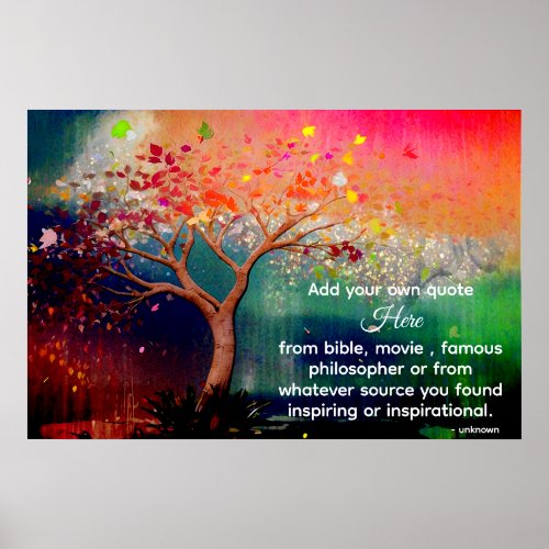  Artistic Tree AP81 Ethereal Calming DIY Quote Poster