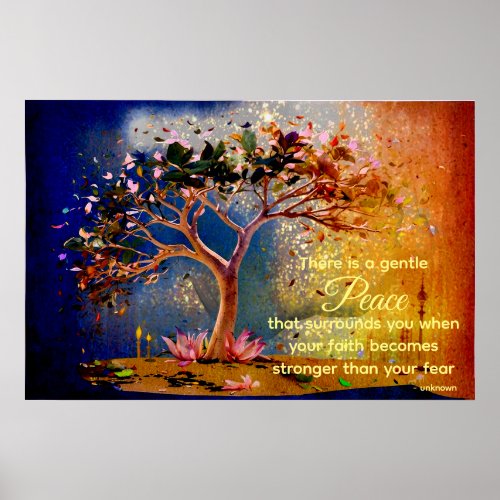  Artistic Tree AP81 Peace Quote Ethereal Poster