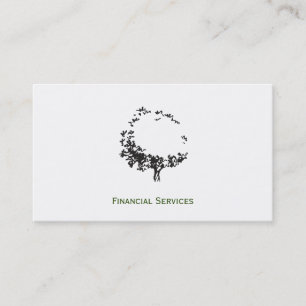 Artistic Tree (green accent) Business Card