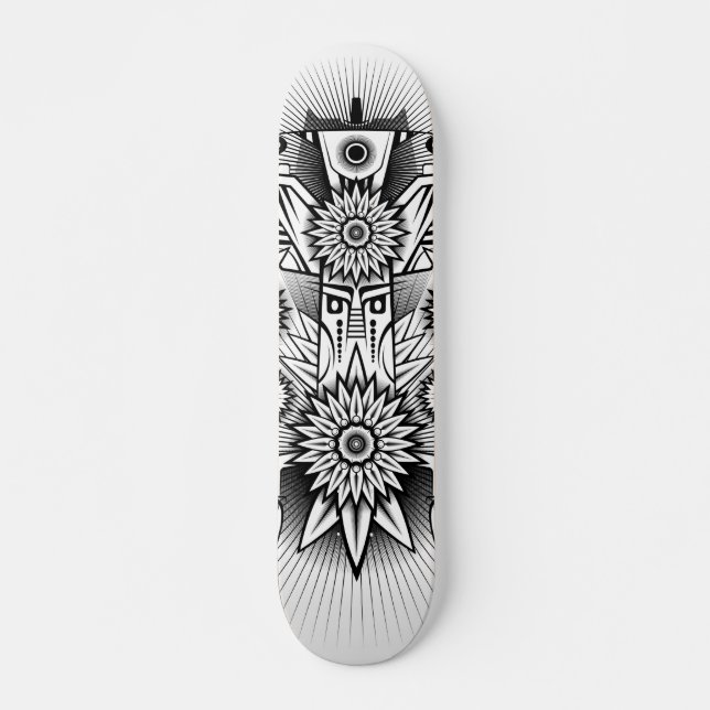 Artistic Tribal Design Skateboard (Front)