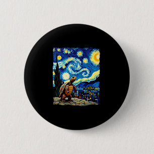 Artistic Turtle Shirt Starry Night Turtle (2) Button