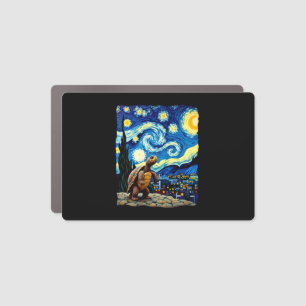 Artistic Turtle Shirt Starry Night Turtle (2) Car Magnet
