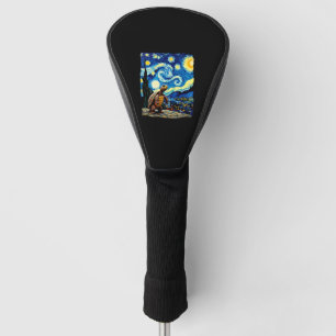 Artistic Turtle Shirt Starry Night Turtle (2) Golf Head Cover