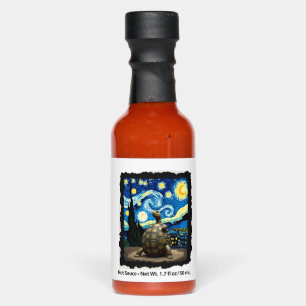 Artistic Turtle Shirt Starry Night Turtle (2) Hot Sauces