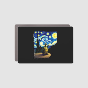 Artistic Turtle Shirt Starry Night Turtle (4) Car Magnet