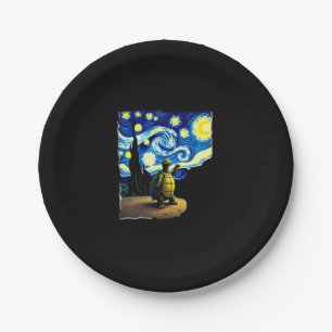 Artistic Turtle Shirt  Starry Night Turtle (4) Paper Plates