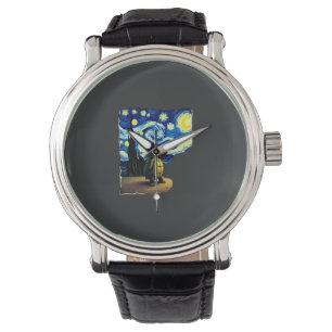 Artistic Turtle Shirt Starry Night Turtle (4) Watch