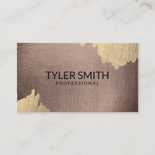 Artistic Two Tone Metallic Business Card