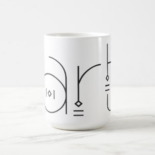 Artistic Typography ART Coffee Mug