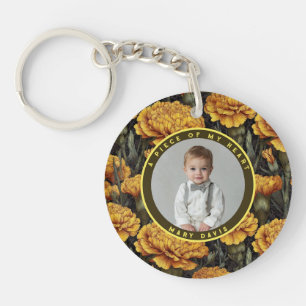 Artistic Unique Gifts For Men Carnation Flower Keychain