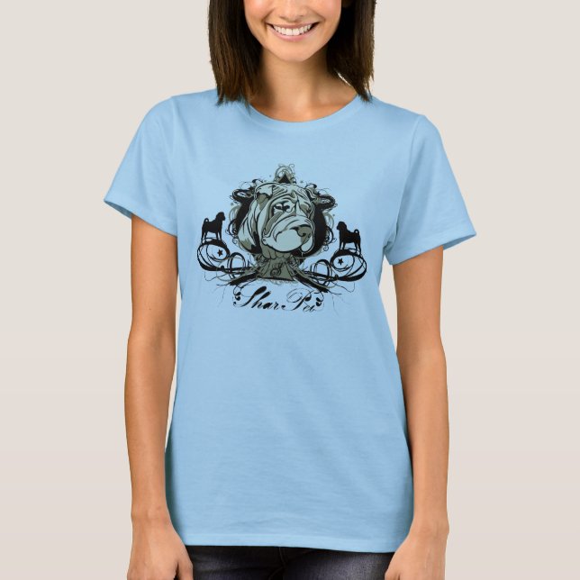 Artistic urban Shar Pei Projekt Dog Shirt (Front)