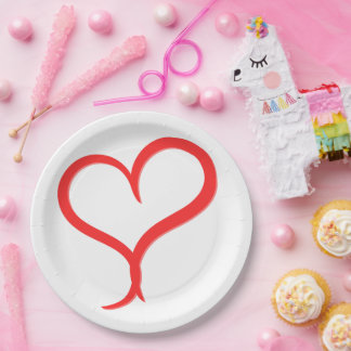 Artistic Valentine Tableware for Events Paper Plates