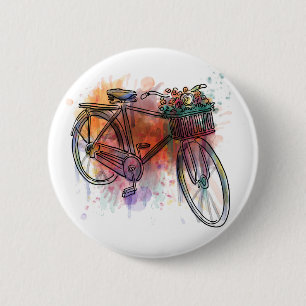 Artistic Vintage Bike Button