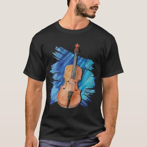 Artistic Viola Painting  Violist Music Instrument  T_Shirt
