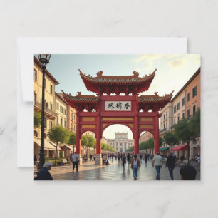 Artistic Vision of Piazza Vittorio Postcard