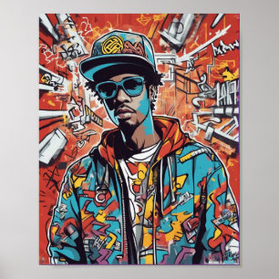 Artistic Wall Decor Digital Print Graffiti Art 