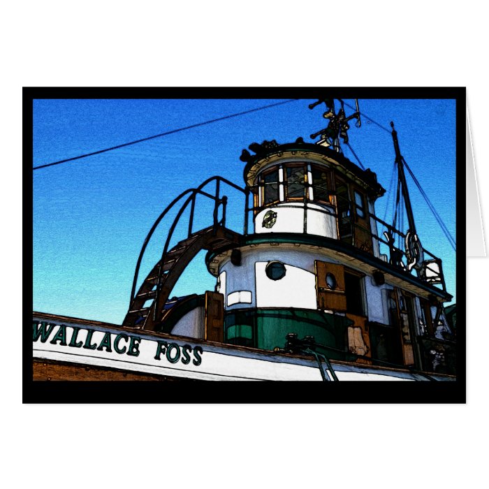 Artistic "Wallace Foss" Tug card