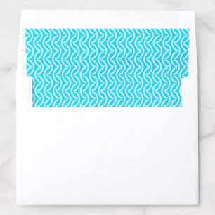 Artistic Warped Chain Electric Blue Envelope Liner