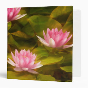 Artistic water lilies, California 3 Ring Binder