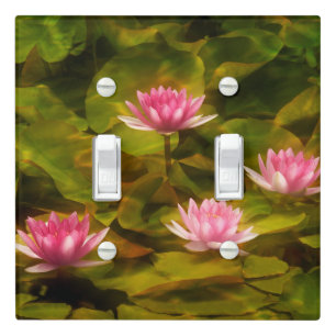 Artistic water lilies, California Light Switch Cover