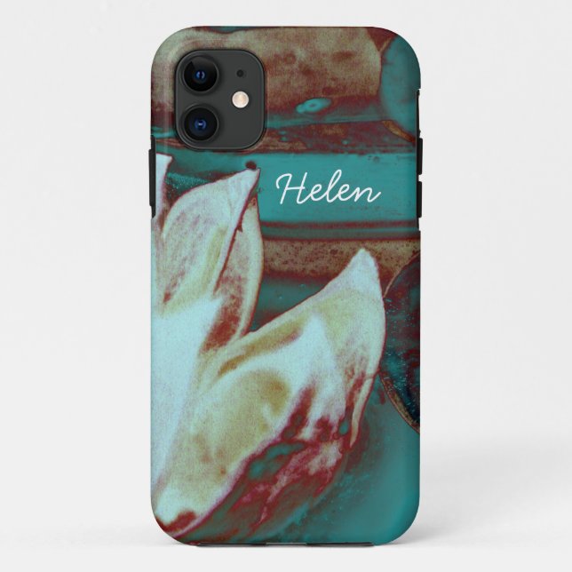 Artistic Water Lilly in Red and Blue Case-Mate iPh iPhone Case (Back)