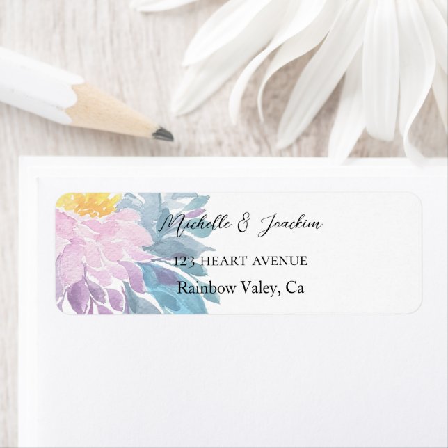 Artistic Watercolor floral Illustration Label (Insitu)