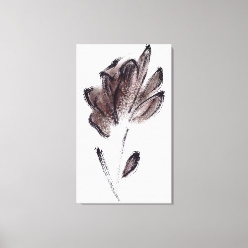 Artistic Watercolor Floral Painting Canvas Print