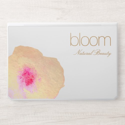 Artistic Watercolor Gold Floral HP Laptop Skin