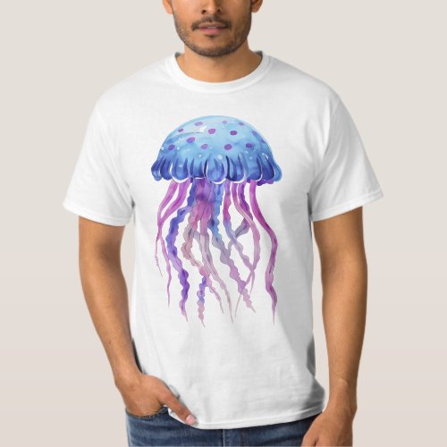 Artistic Watercolor Jellyfish T_Shirt