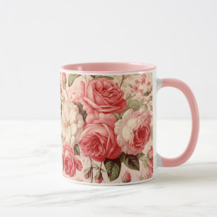Artistic Watercolor Pink Roses Mug