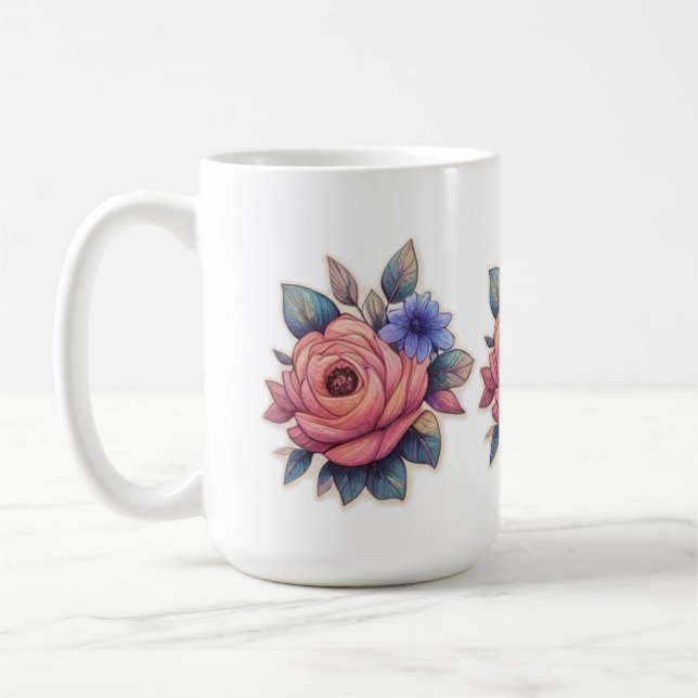 Artistic Watercolor Splashes Coffee Mug (Left)