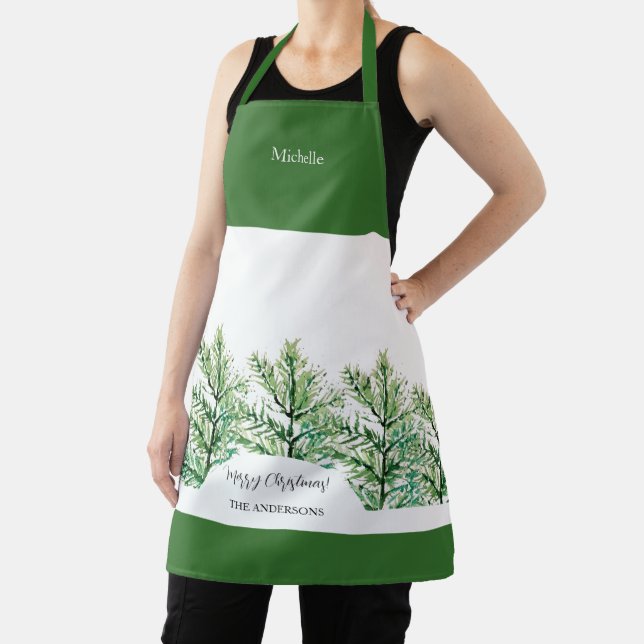 Artistic Watercolor Tree Personalized Apron (Insitu)