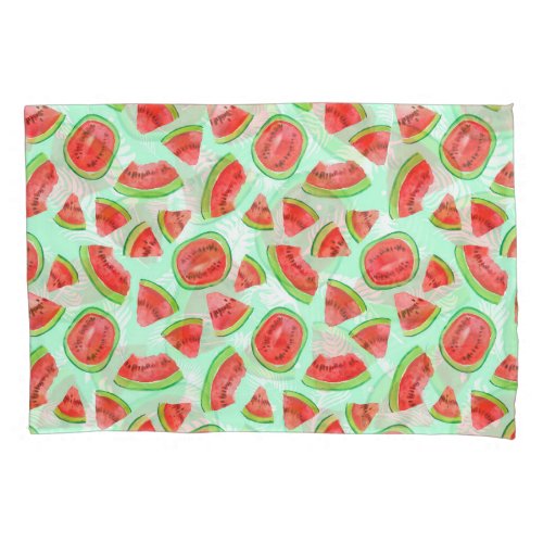 Artistic Watermelon Watercolor Fruit Pattern Pillow Case