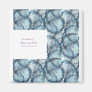 Artistic wedding square magnets