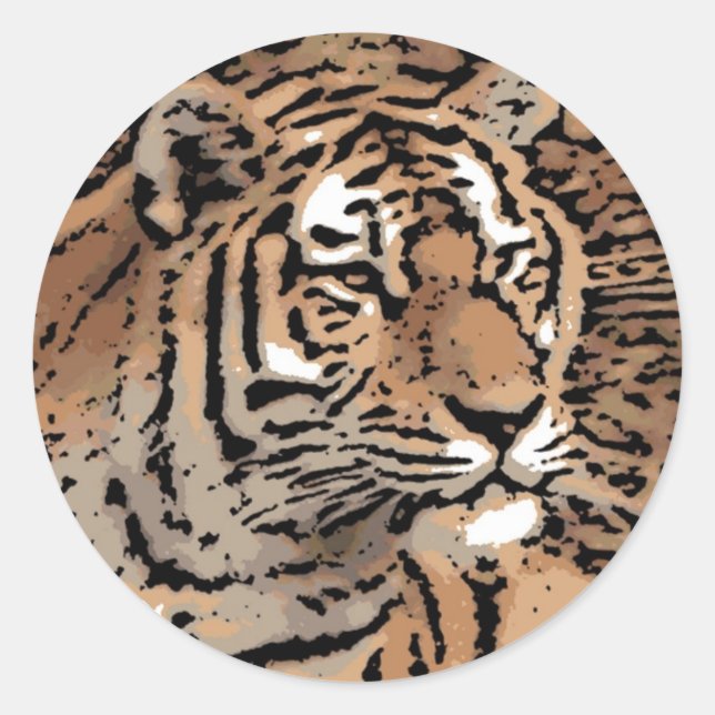Artistic wild tiger decorative stickers (Front)