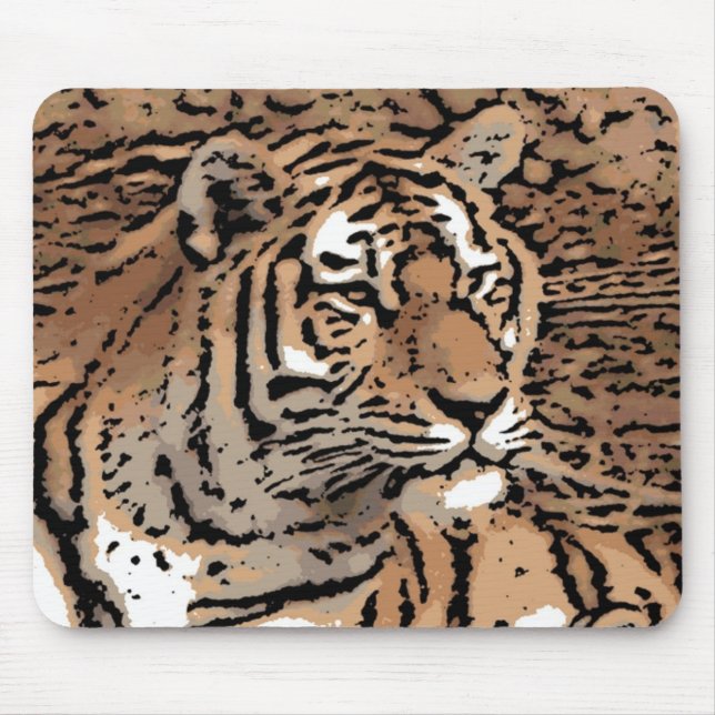 Artistic wild tiger mousepad (Front)