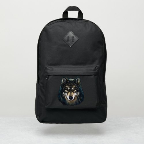 Artistic Wolf Face Backpack