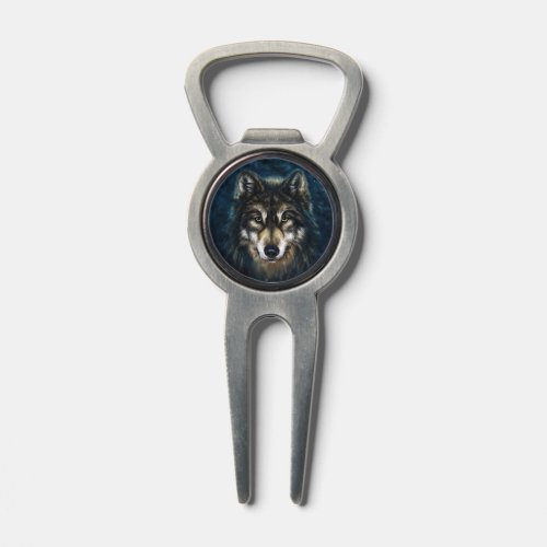 Artistic Wolf Face Divot Tool