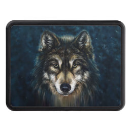 Artistic Wolf Face Hitch Cover