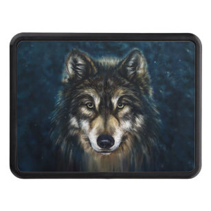 Artistic Wolf Face Hitch Cover