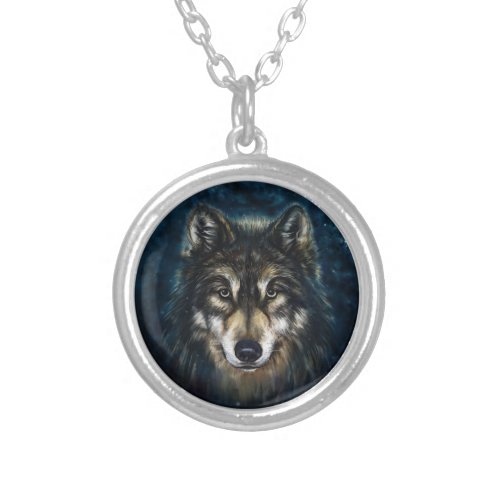 Artistic Wolf Face Necklace