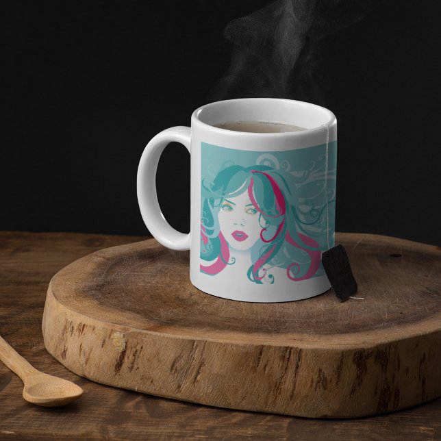 Artistic Woman Illustration Coffee Mug (Creator Uploaded)