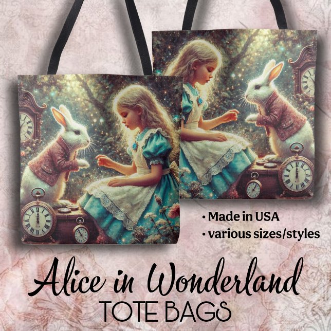 Artistic Wonderland Scene Vintage Boho Tote Bag (Creator Uploaded)