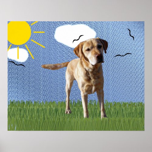 Artistic Yellow Labrador Retriever Poster