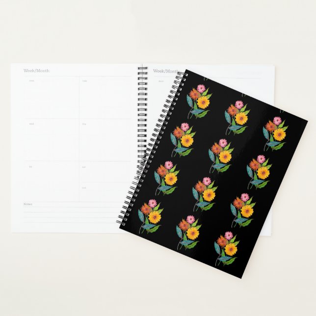 Artistic Zinnia Wildflower Flower Planner (Display)