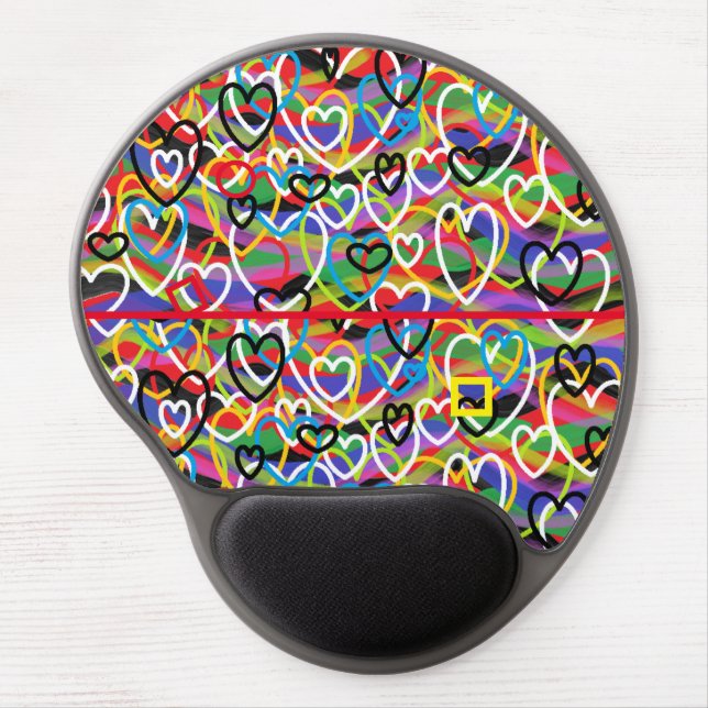 Artistically Designed Gel Mouse Pad w/ Wrist Rest (Front)
