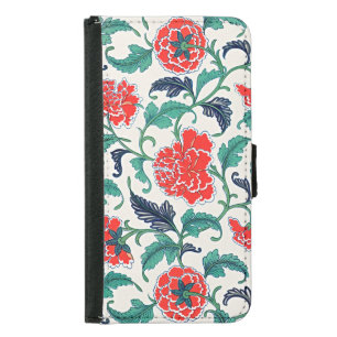 ArtisticBloom's Elegant Red Floral Vintage Samsung Galaxy S5 Wallet Case
