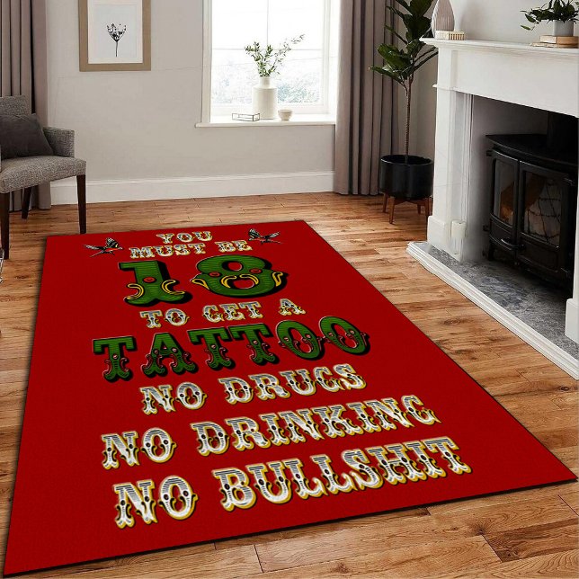 Artistry Underfoot: Tattoo Pattern Area Rug (Tattoo rug)