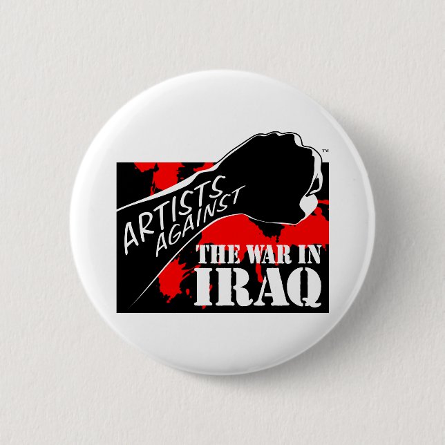 Artists Against the War in Iraq Pinback Button (Front)